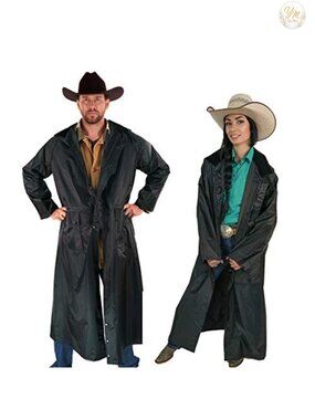 Waterproof Unisex Full Length Rain Coat Duster PVC